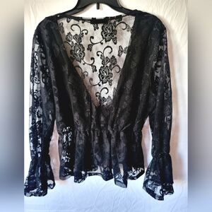 Shein goth lace blouse